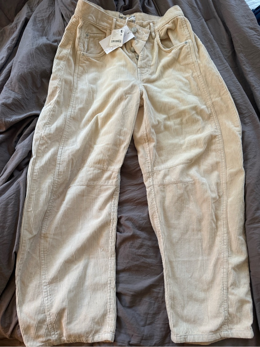 Free People corduroy barrel jeans